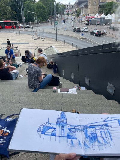 Sketchwalk rund um den TU Campus Stadtmitte